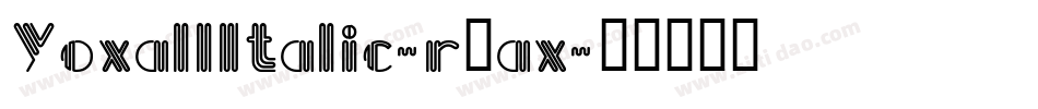 YoxallItalic-r3ax字体转换
