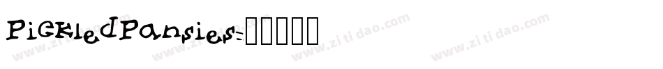 PickledPansies字体转换