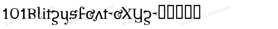 101BlitzysFont-oXYz字体转换
