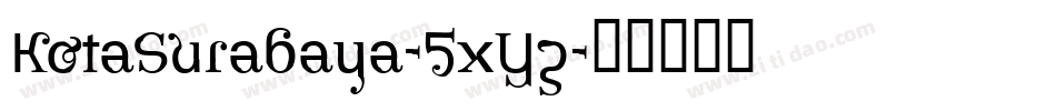KotaSurabaya-5xYz字体转换