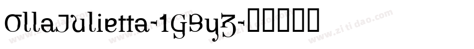 OllaJulietta-1G9yZ字体转换