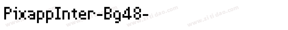 PixappInter-Bg48字体转换