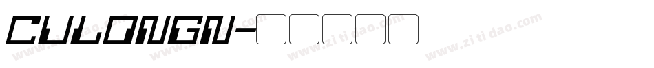CULONGN字体转换