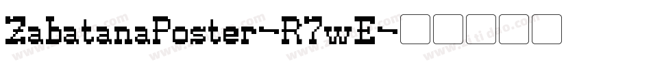 ZabatanaPoster-R7wE字体转换