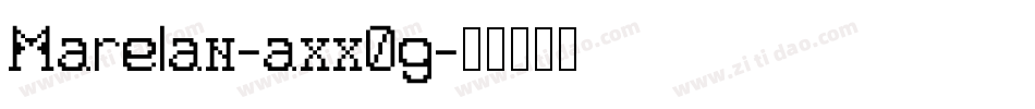 Marelan-axx0g字体转换