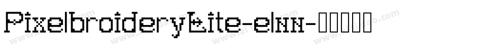 PixelbroideryLite-elnn字体转换