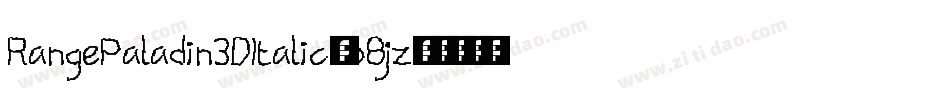 RangePaladin3DItalic-o8jz字体转换