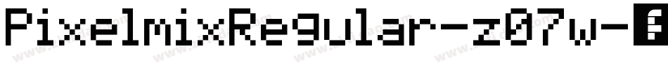 PixelmixRegular-z07w字体转换
