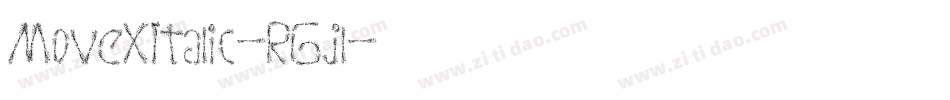 MoveXItalic-RGjl字体转换