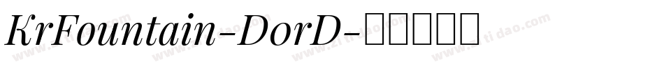 KrFountain-D0rD字体转换