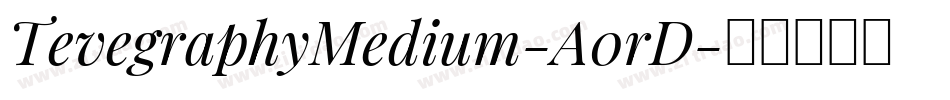 TevegraphyMedium-A0rD字体转换