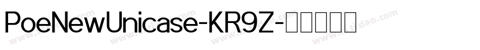 PoeNewUnicase-KR9Z字体转换