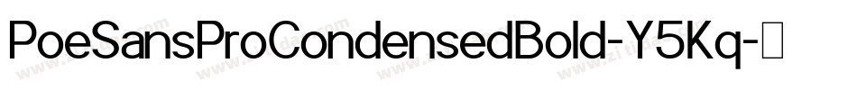 PoeSansProCondensedBold-Y5Kq字体转换