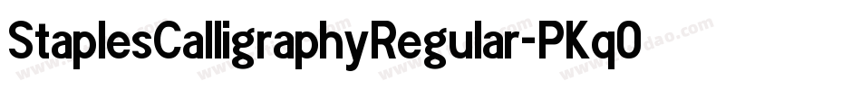 StaplesCalligraphyRegular-PKq07字体转换