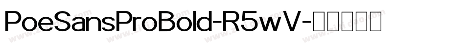 PoeSansProBold-R5wV字体转换