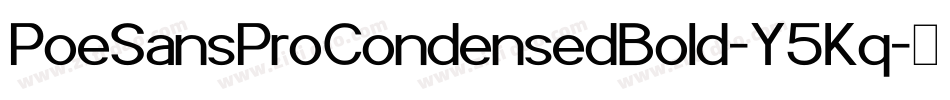 PoeSansProCondensedBold-Y5Kq字体转换