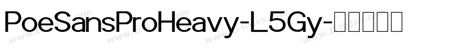 PoeSansProHeavy-L5Gy字体转换
