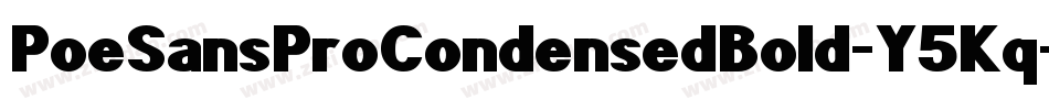 PoeSansProCondensedBold-Y5Kq字体转换