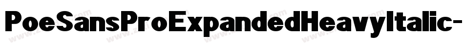 PoeSansProExpandedHeavyItalic-7AKE字体转换