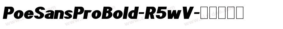 PoeSansProBold-R5wV字体转换