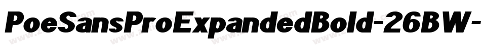 PoeSansProExpandedBold-26BW字体转换