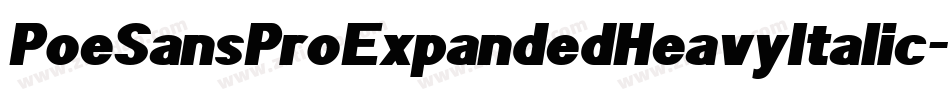 PoeSansProExpandedHeavyItalic-7AKE字体转换