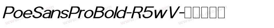 PoeSansProBold-R5wV字体转换