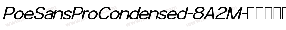 PoeSansProCondensed-8A2M字体转换