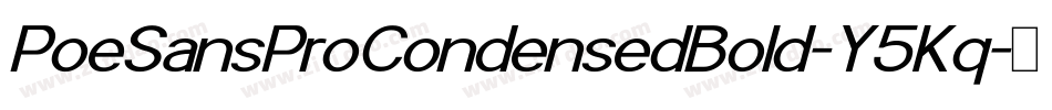 PoeSansProCondensedBold-Y5Kq字体转换
