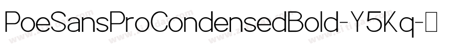 PoeSansProCondensedBold-Y5Kq字体转换
