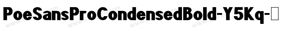 PoeSansProCondensedBold-Y5Kq字体转换