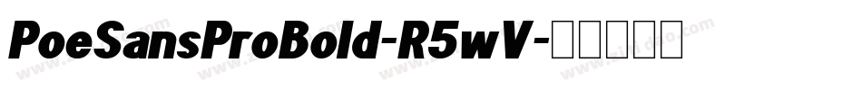 PoeSansProBold-R5wV字体转换