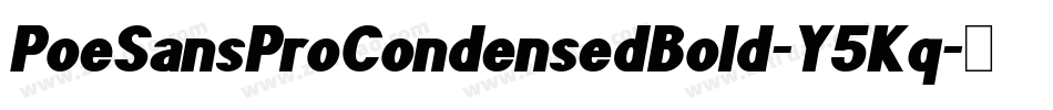 PoeSansProCondensedBold-Y5Kq字体转换
