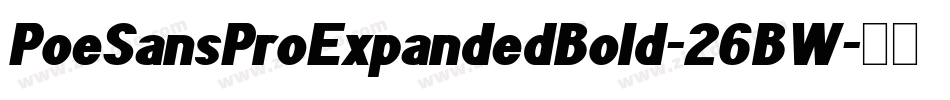 PoeSansProExpandedBold-26BW字体转换