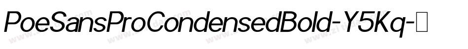PoeSansProCondensedBold-Y5Kq字体转换