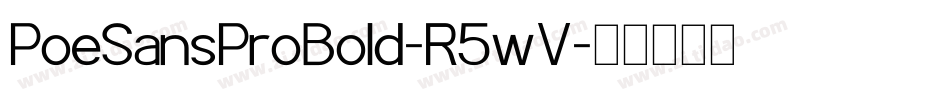 PoeSansProBold-R5wV字体转换