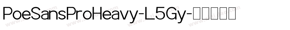 PoeSansProHeavy-L5Gy字体转换