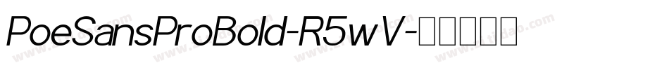 PoeSansProBold-R5wV字体转换