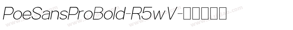 PoeSansProBold-R5wV字体转换