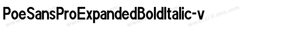 PoeSansProExpandedBoldItalic-vpGZ字体转换