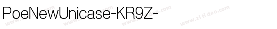 PoeNewUnicase-KR9Z字体转换