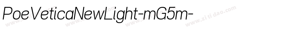 PoeVeticaNewLight-mG5m字体转换