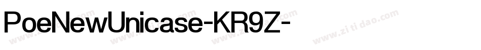PoeNewUnicase-KR9Z字体转换