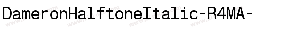 DameronHalftoneItalic-R4MA字体转换