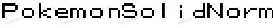 PokemonSolidNormal-xyWR字体转换