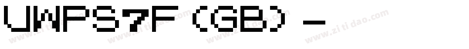 UWPS7F(GB)字体转换
