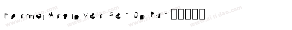 FormalArtInverse-0nPd字体转换