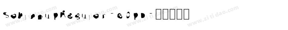 SablonupRegular-60pD字体转换