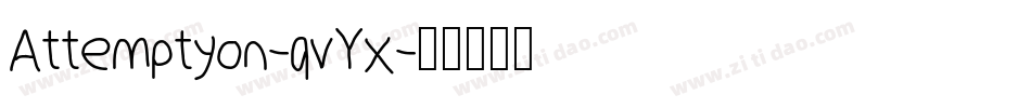 Attemptyon-qvYx字体转换