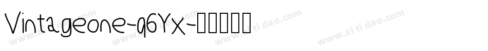 Vintageone-q6Yx字体转换